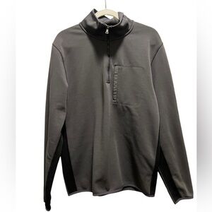 Banana Republic Jacket Men’s Large Gray Soft Shell 1/4 Zip Pocket Mock Neck
